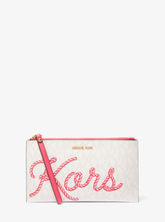 Jet Set Travel Large KORS Logo Wristlet