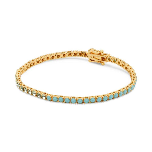 Gold-Tone Cubic Zirconia Tennis Bracelet