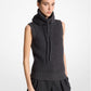 Cashmere Sleeveless Funnel-Neck Sweater