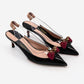 Gucci Vinyl & Patent Slingback Pump