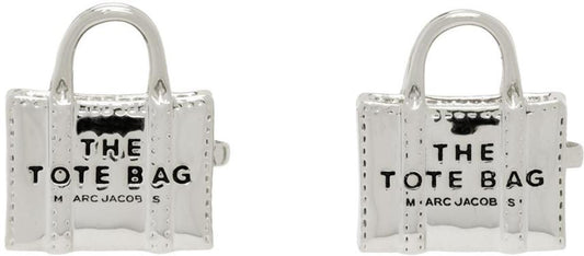 Silver 'The Tote Bag Stud' Earrings