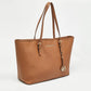 Michael Kors Brown Saffiano Leather Large Jet Set Travel Tote