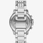 Limited-Edition Oversized Sage Pavé Silver-Tone Watch