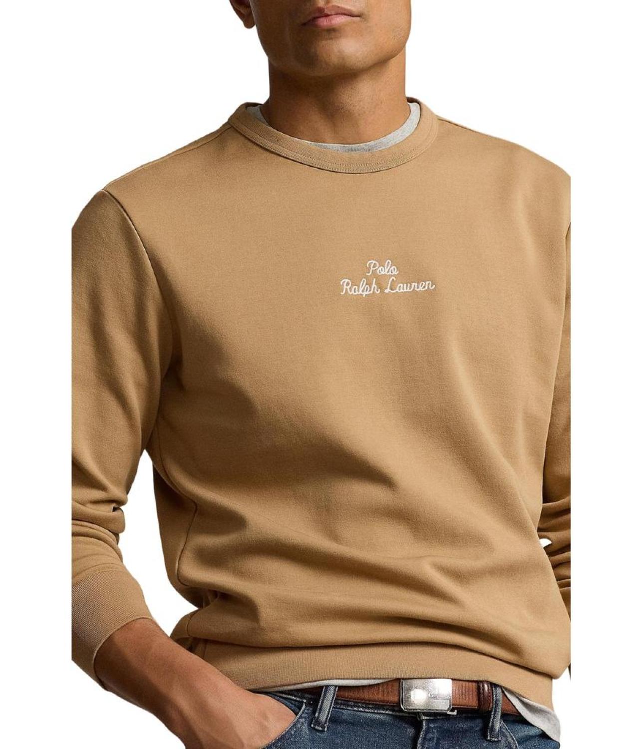 Embroidered-Logo Double-Knit Sweatshirt