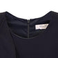 Max Mara Drape-Detail Sheath Dress in Navy Blue Wool