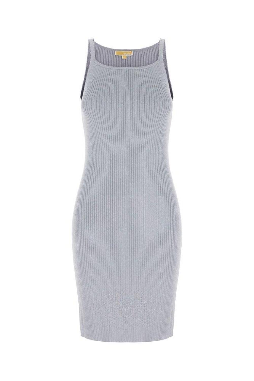 Michael Michael Kors Metallic Thread Sleeveless Knitted Dress