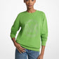 Embellished Logo Cotton Blend Sweatshirt