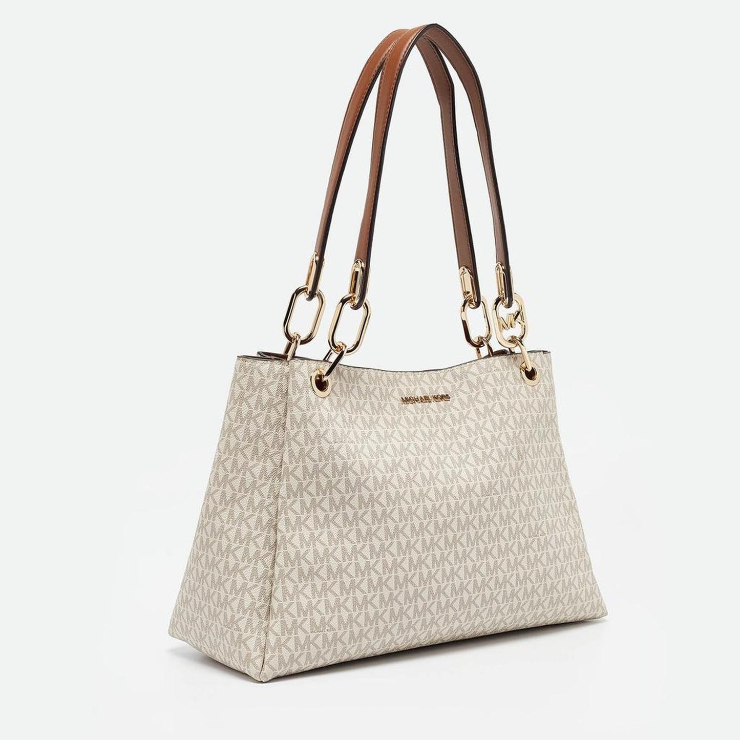 Michael Kors  Signature Coated Canvas And Leather Trisha Tote