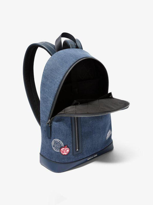 Cooper Slim Embellished Denim Commuter Backpack