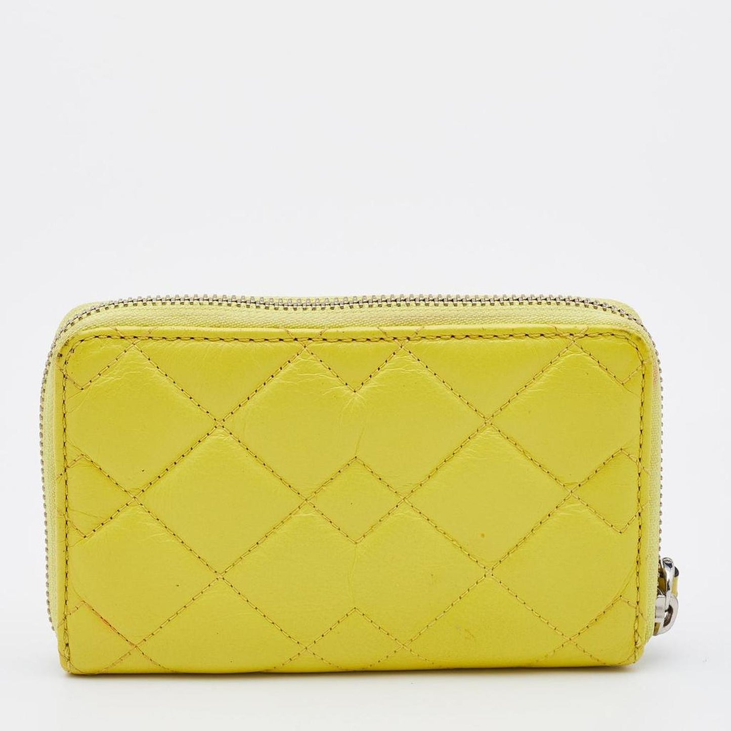 Marc By Marc Jacobs Yellow Quilted Leather Zip Around Wallet