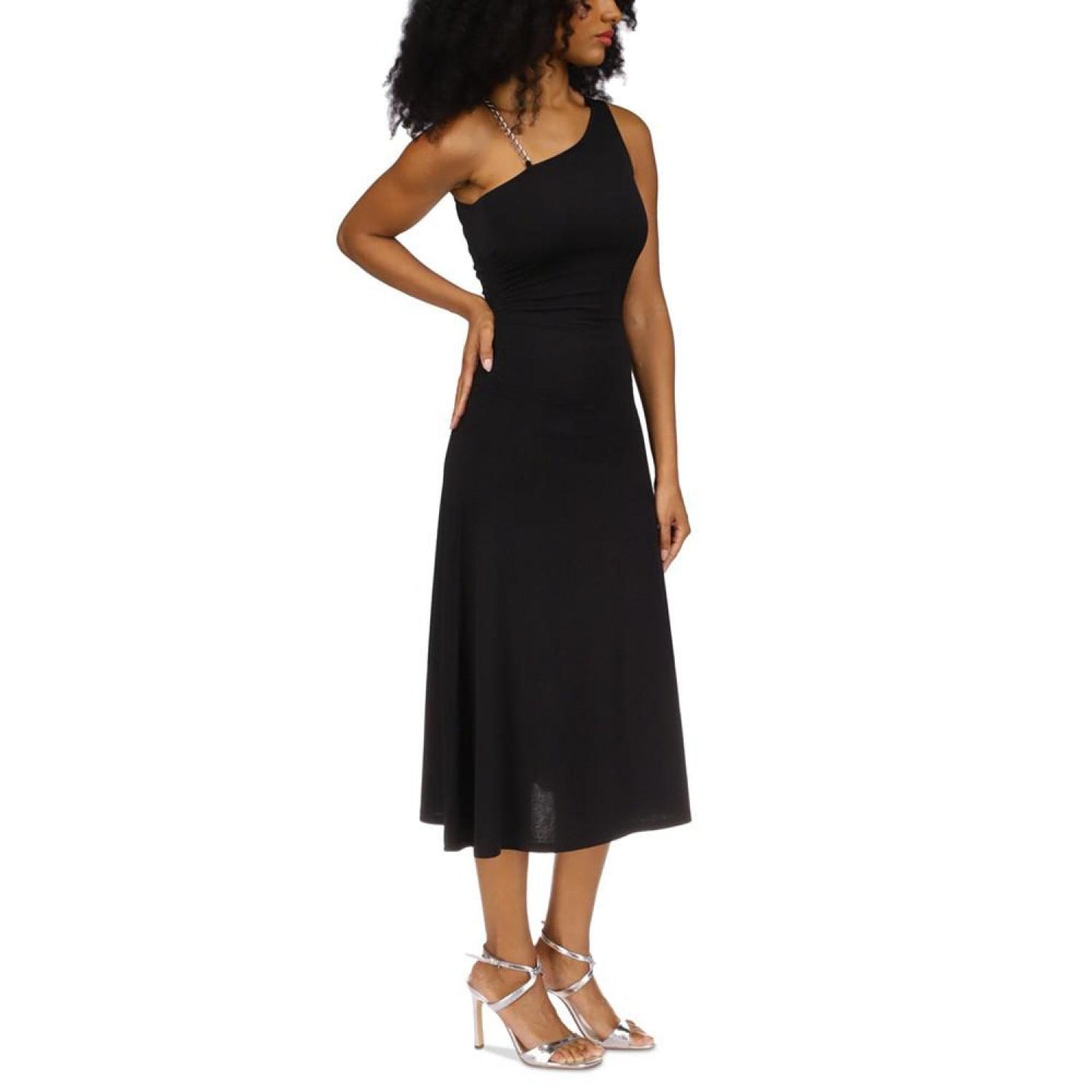 Women's One-Shoulder Midi Dress