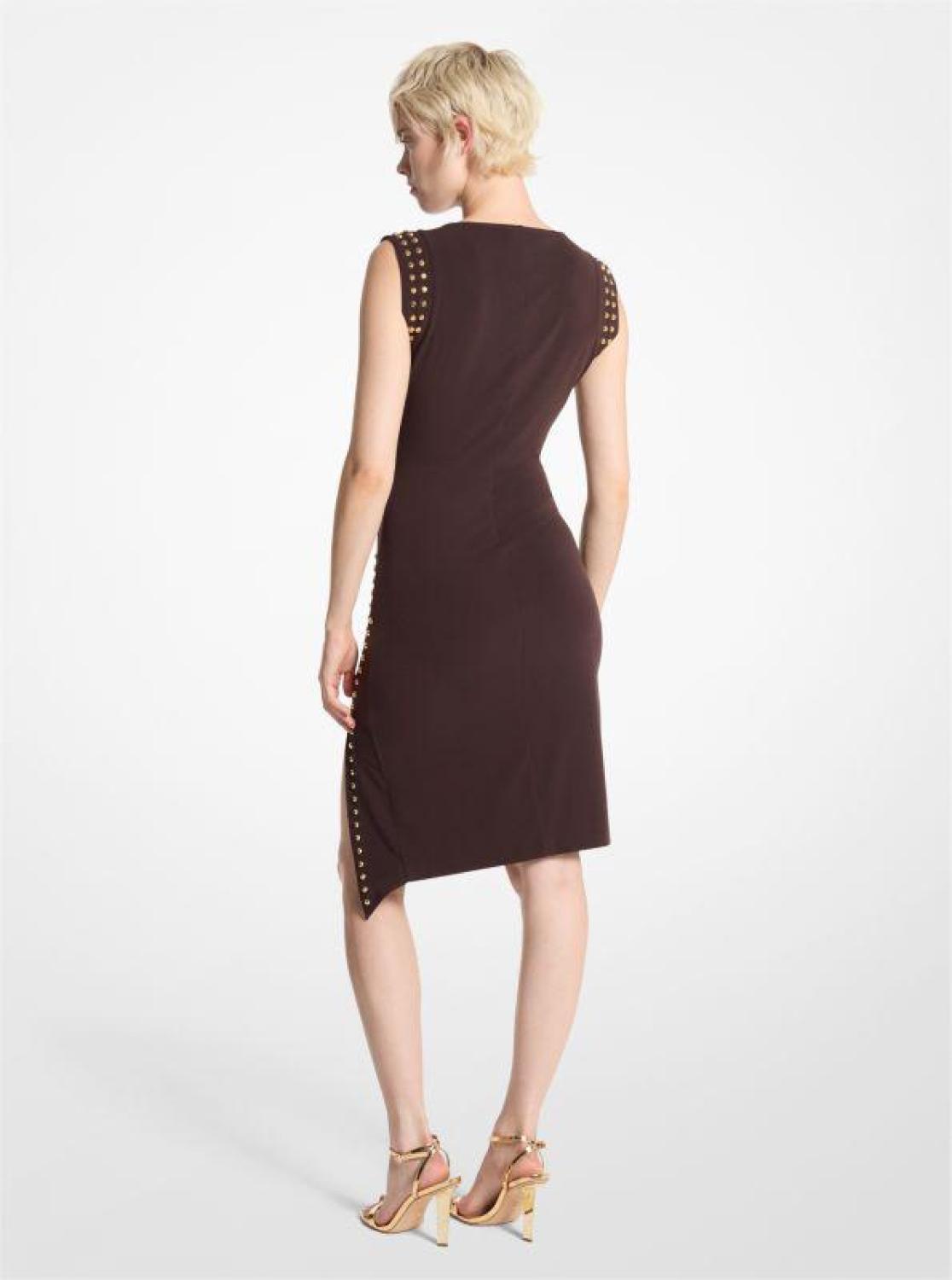 Studded Matte Jersey Dress