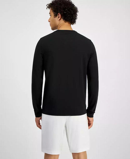 Men's Modern-Fit Stretch Mercerized Piqué Long-Sleeve T-Shirt