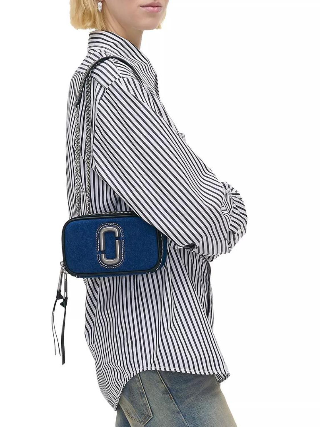 The Denim Chain Snapshot Crossbody Bag