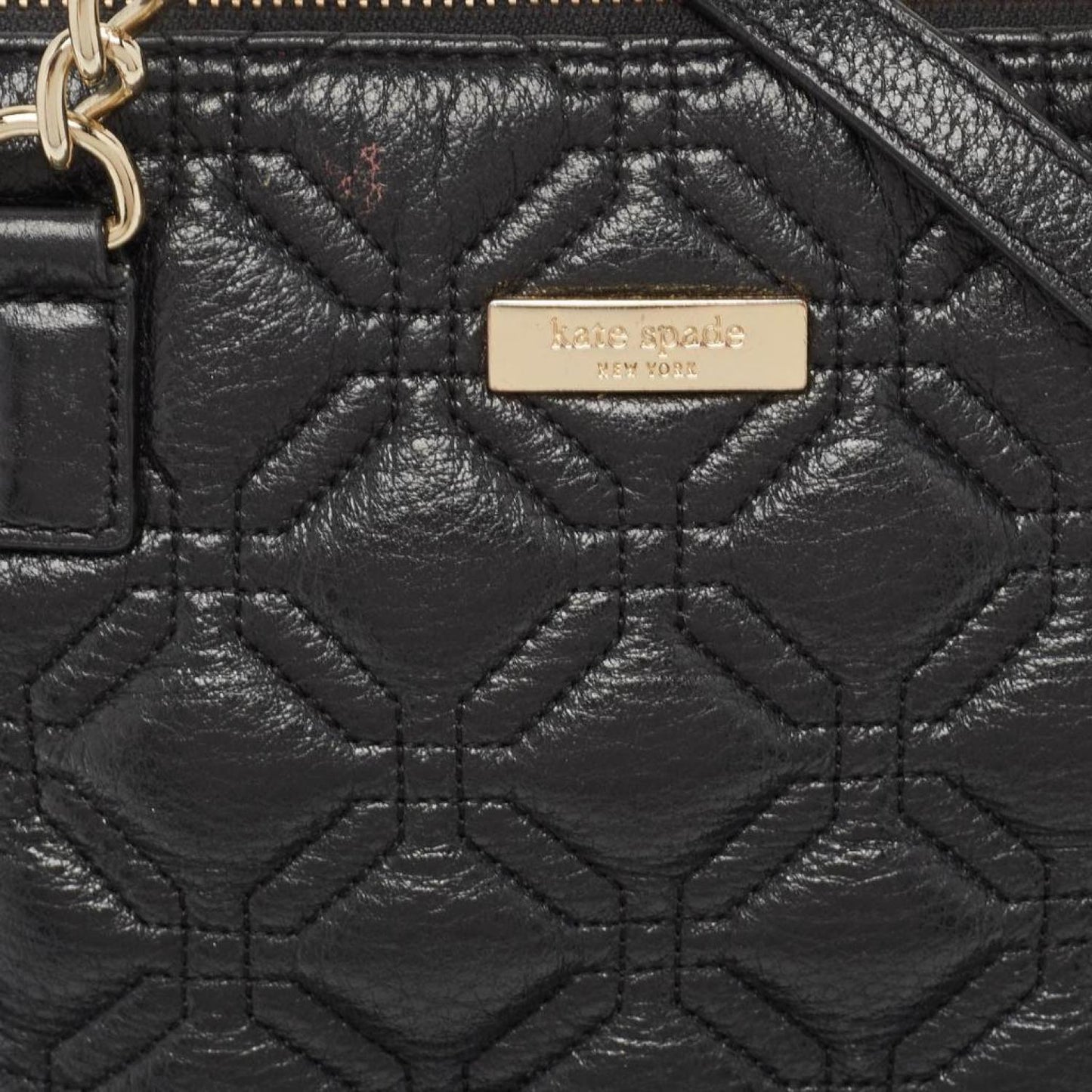 Kate Spade  Quilted Shimmer Leather Astor Court Grace Bag