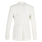 Max Mara Ritmo Double-Breasted Blazer in White Cotton