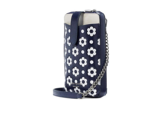 Morgan Daisy Dot Embossed Saffiano Leather Ns Zip Phone Crossbody