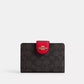 Coach Outlet Medium Corner Zip Wallet In Signature Canvas