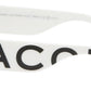 White Text Logo Rectangular Sunglasses