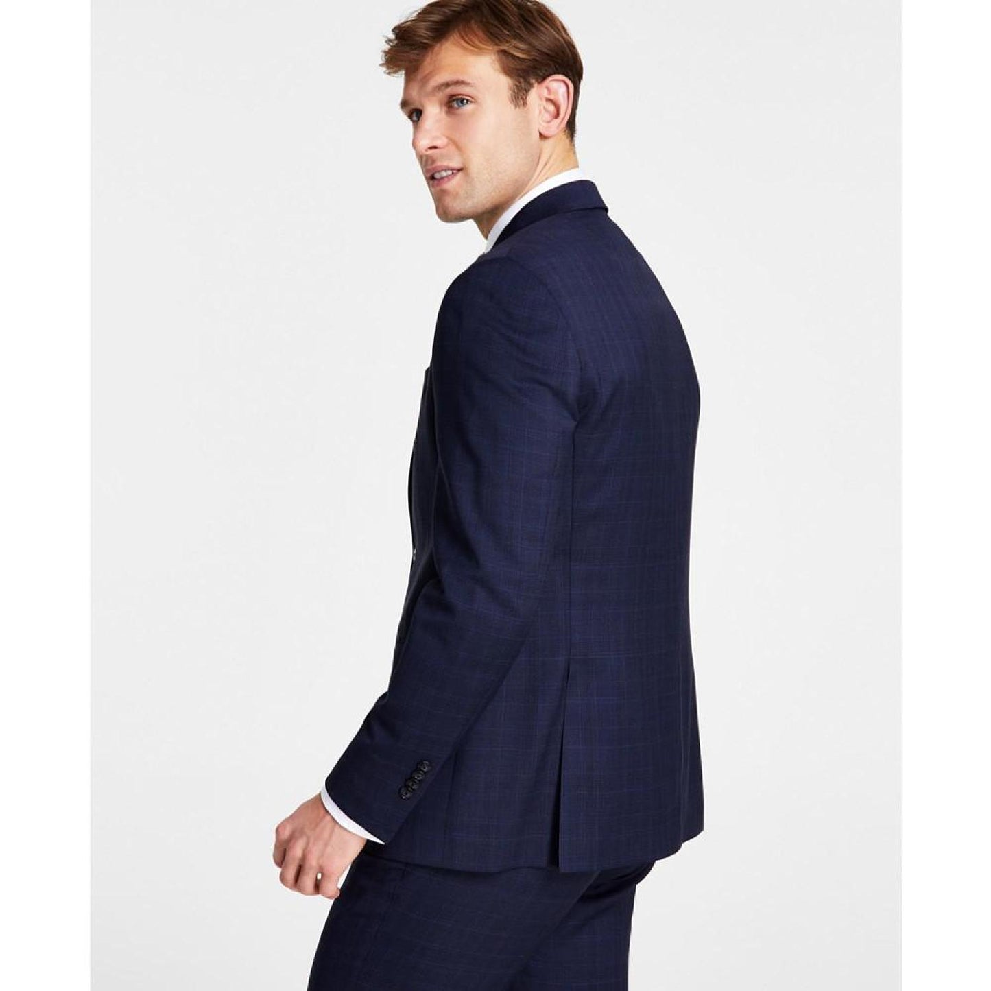 Men's Classic-Fit Stretch Wool-Blend Suit Jacket