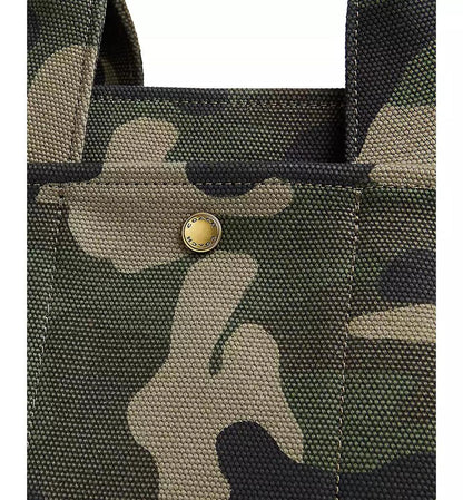 Camo Print Canvas Small Cargo Tote 26