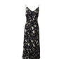 Polo by Ralph Lauren Spaghetti-strap Floral-print Maxi Day Dress in Black Mulberry Silk