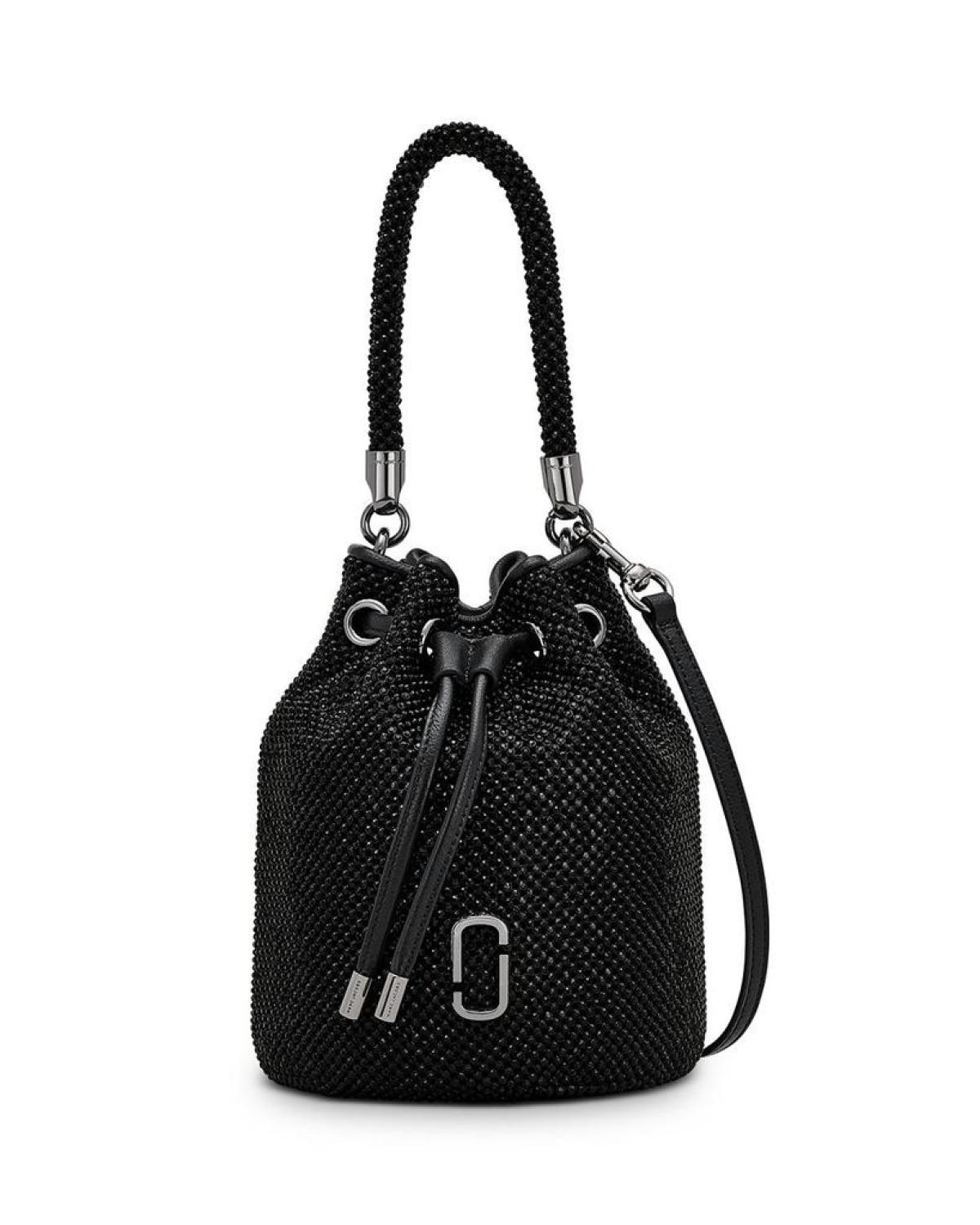 The Rhinestone Crossbody Bucket Bag