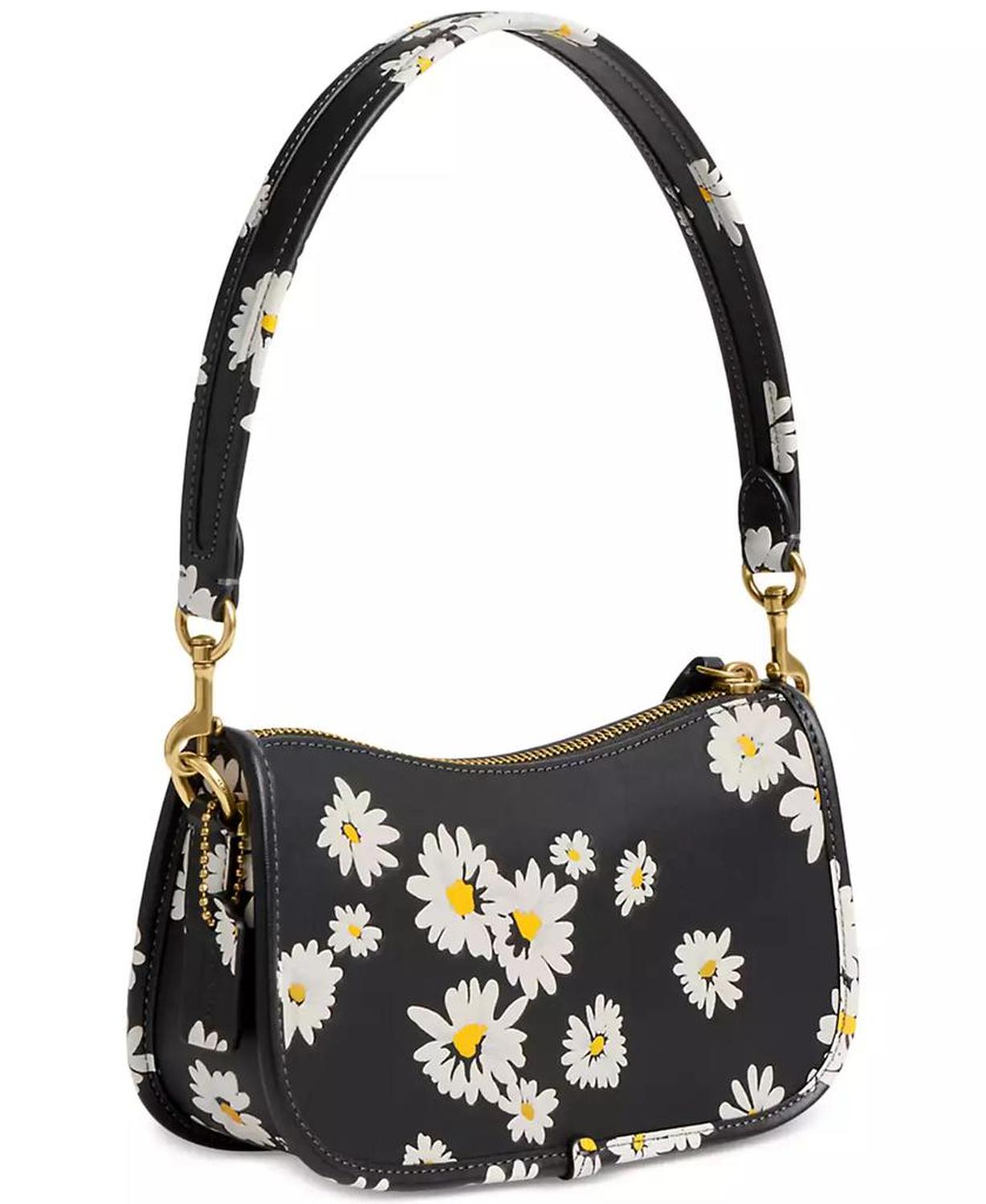 Swinger 20 Floral Print Leather Bag