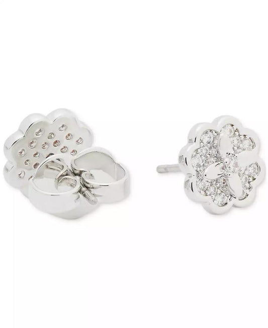 Silver-Tone Heritage Bloom Mini Stud Earrings