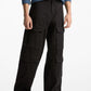 Stretch Cotton Wide-Leg Cargo Pants