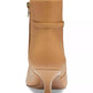 Women"s Rebecca Buckle Kitten-Heel Leather Booties