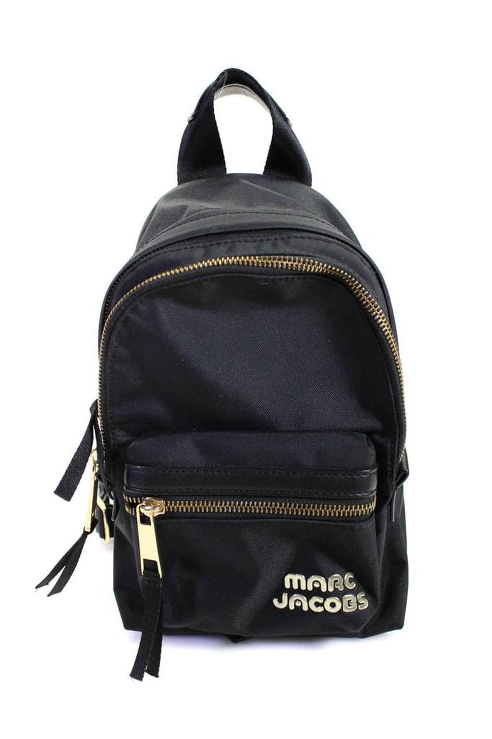 Marc Jacobs Womens Medallion Zipped Strappy Mini Backpack Handbag Black