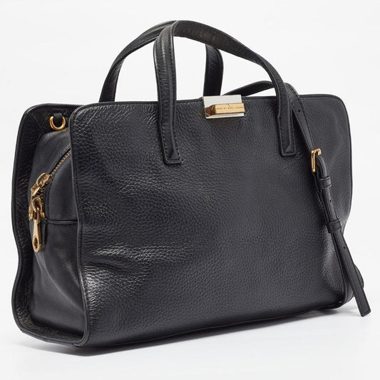 Marc By Marc Jacobs Black Leather Zip Satchel