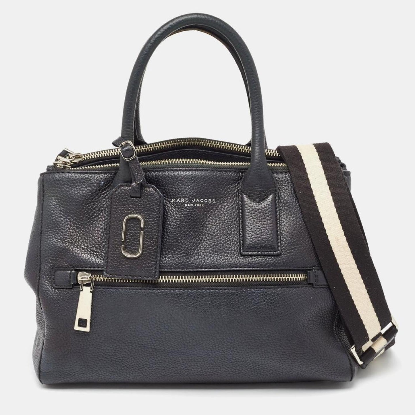 Marc Jacobs Black Leather Recruit East West Tote