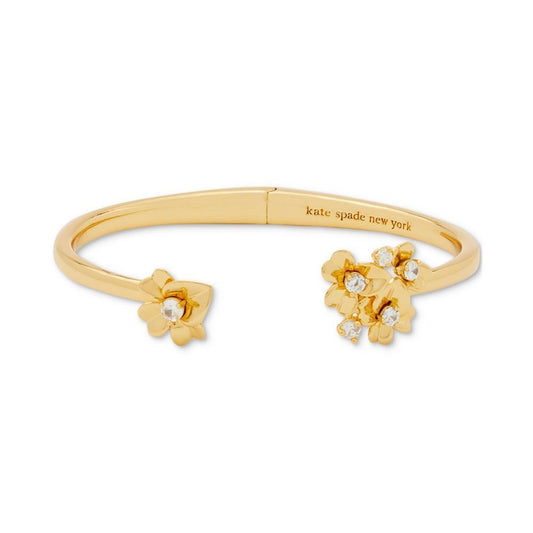 Gold-Tone Precious Pansy Cuff Bracelet