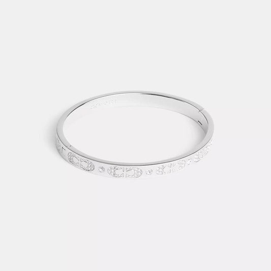 Signature Pavé Hinged Bangle