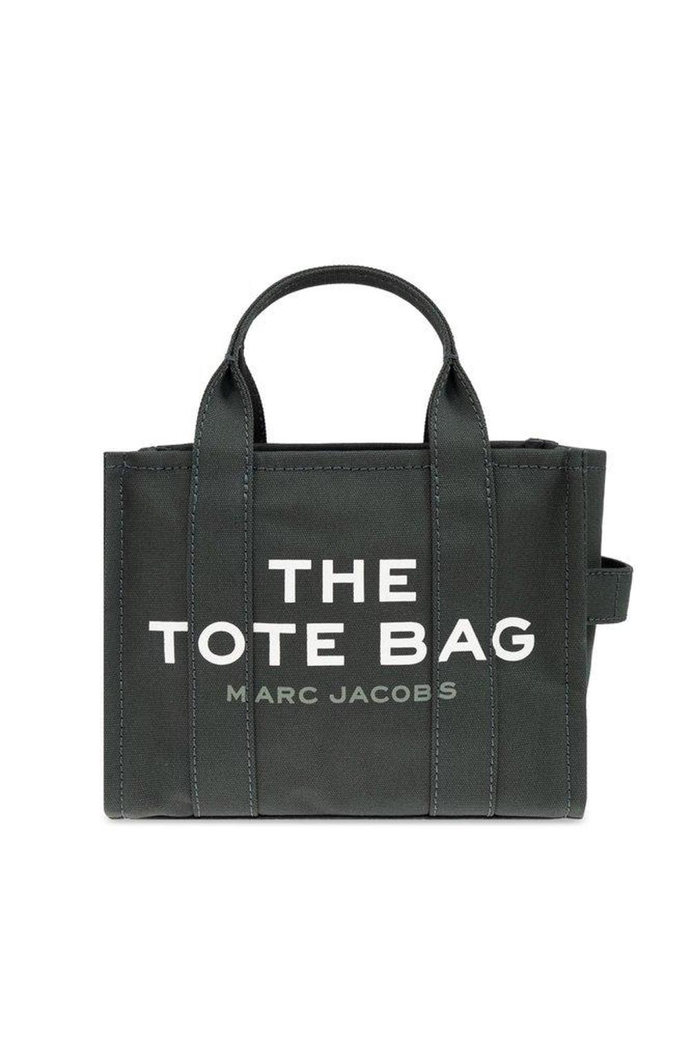 Marc Jacobs Logo Printed Zip-Up Small Tote Bag