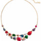 SHINE ME UP Gold-Tone Multicolor Cubic Zirconia Statement Necklace