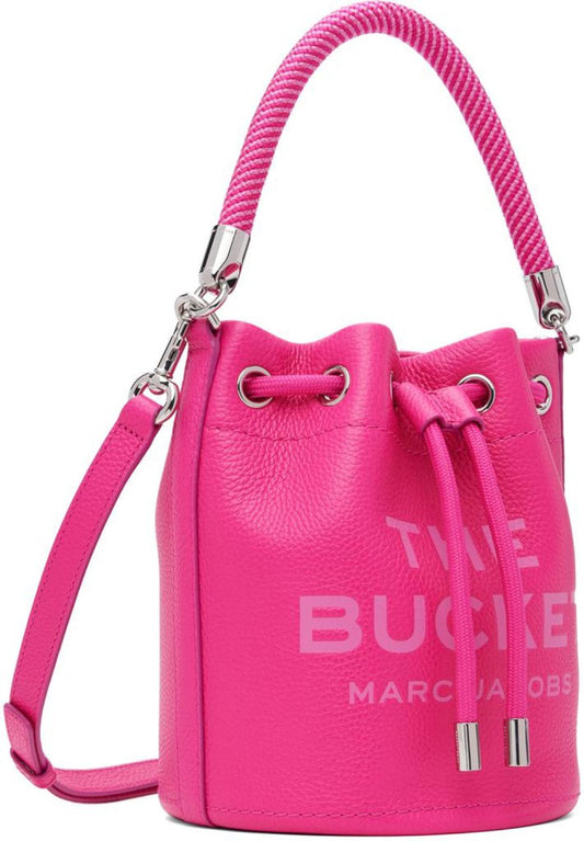 Pink 'The Leather Bucket' Bag