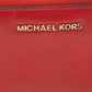 Michael Kors Orange Leather Bedford Zip Around Wallet..