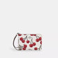 Corner Zip Wristlet With Cherry Print