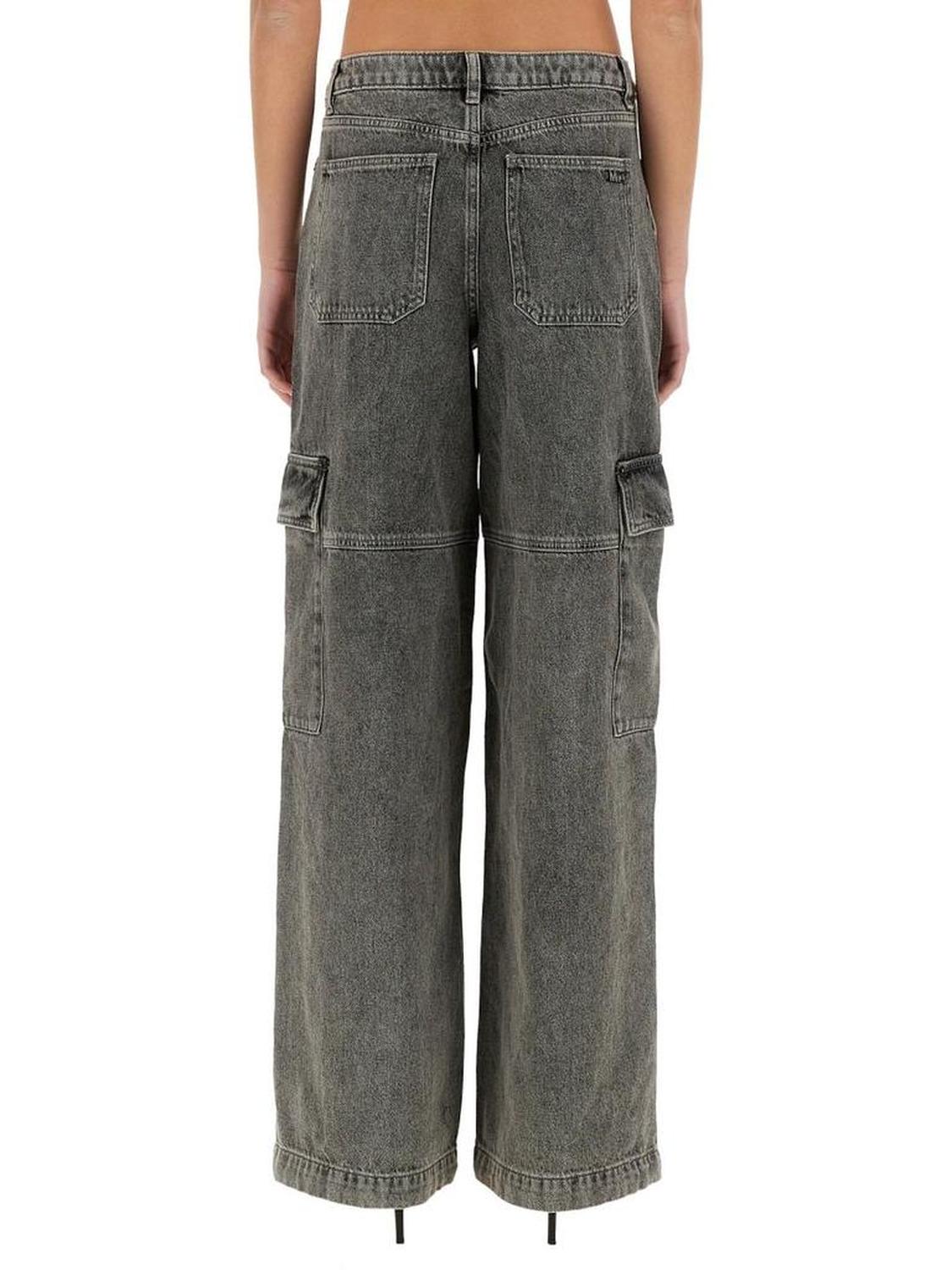 Michael Kors Logo-Embroidered Wide-Leg Cargo Jeans