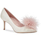 Marabou Heel Womens Slip-On Dressy Pumps