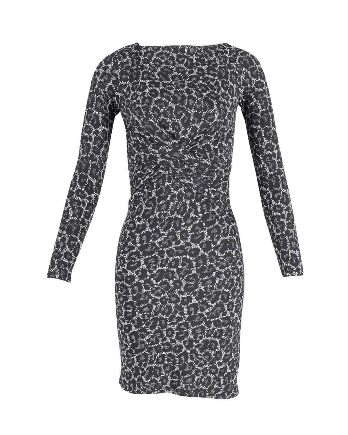 Michael Kors Midi Dress in Animal Print Polyester