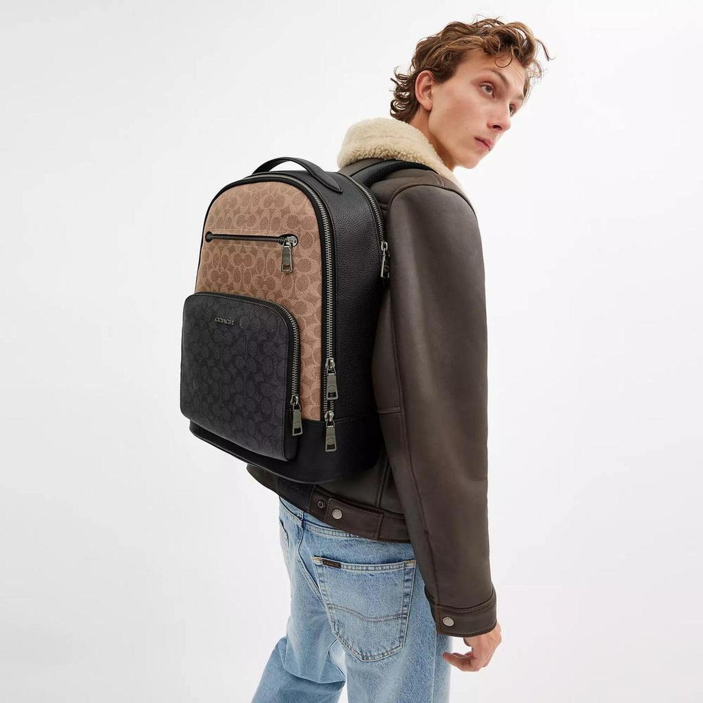 Coach Outlet Ethan Backpack In Blocked Signature Canvas