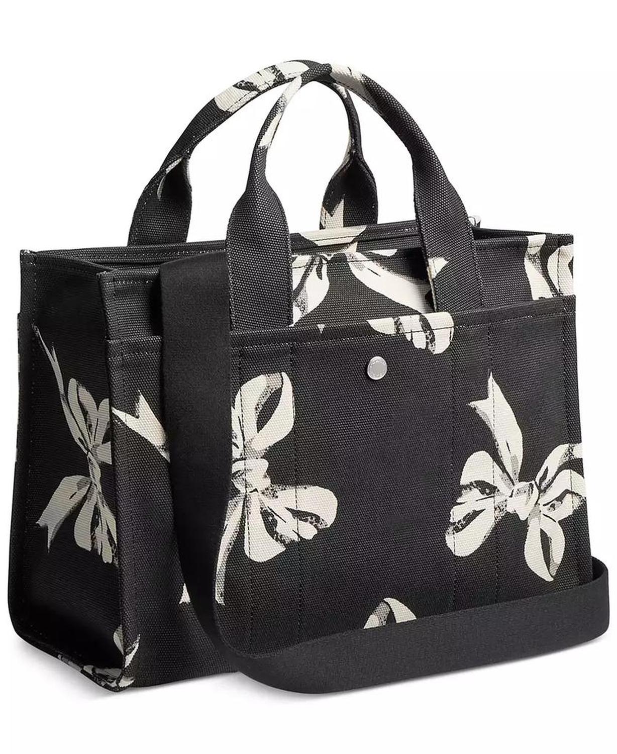 Bow-Print Canvas Cargo Tote