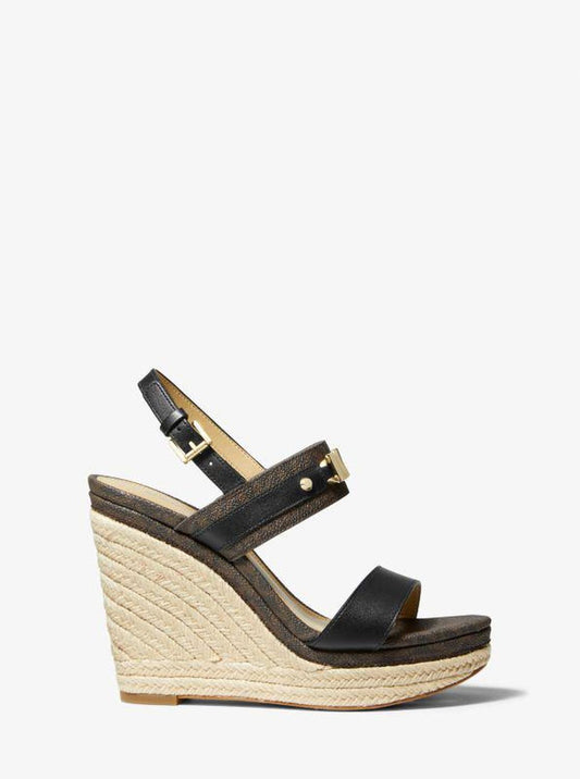 Farrah Leather Wedge Sandal