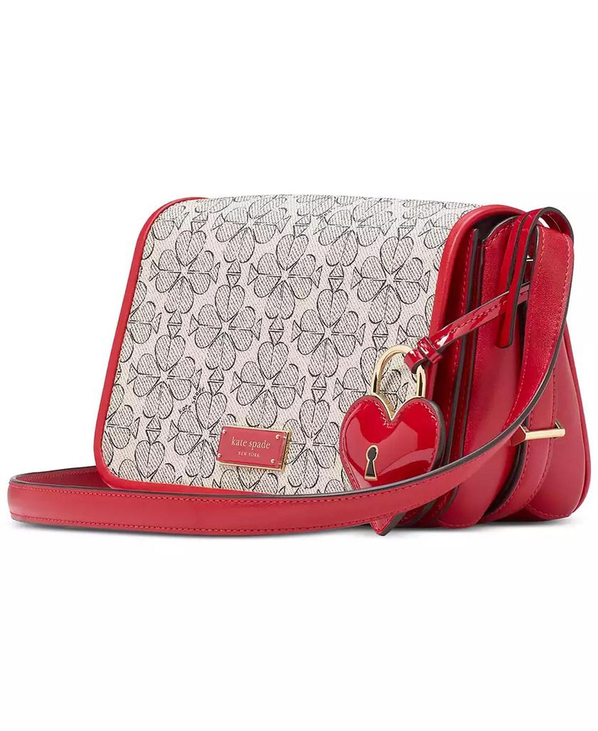 Liv Valentine's Day Spade Flower Canvas Crossbody Bag