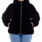 Plus Size Hooded Faux-Fur Coat