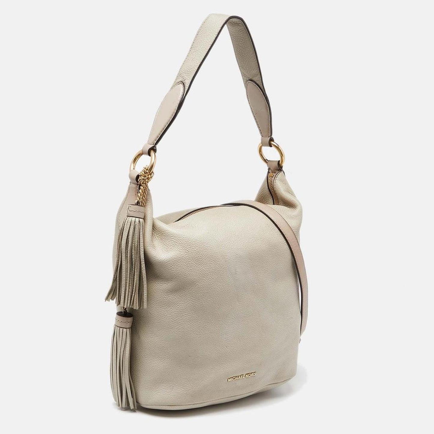 Michael Kors Beige Leather Hobo